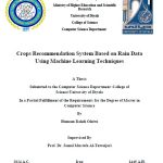 رسالة ماجستير همام راضي / بعنوان: Crops Recommendation System Based on Rain Data Using Machine Learning Techniques