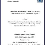 رسالة ماجستير عبد الله سمير / بعنوان: GIS-Based Multi-Depth Geotechnical Map Construction for the Province of Diyala