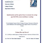 رسالة ماجستير فاطمة حسين / بعنوان: Optimization of the optical laser resonator by using Ag/rGO/TiO2 nano multilayer coating