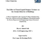 رسالة ماجستير حياتي احمد / بعنوان : The Effect of Tuned Liquid Damper Technics on the Seismic Behavior of Buildings