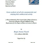 رسالة ماجستير رقية جمعة / بعنوان: Green synthesis of ⍺-Fe2O3nanomaterials and studying their antibacterial activity
