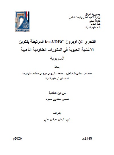 You are currently viewing رسالة ماجستير ضحى سعدون / بعنوان: التحري عن اوبرون icaADBC المرتبطة بتكوين الاغشية الحيوية في المكورات العنقودية الذهبية السريرية